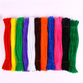 Factory sale 6mm*30cm Polyester pipe cleaner diy chenille stem for art